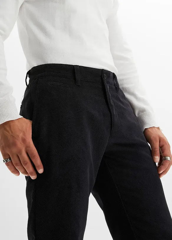 Pantalon chino en velours côtelé Regular Fit, Straight, bpc selection