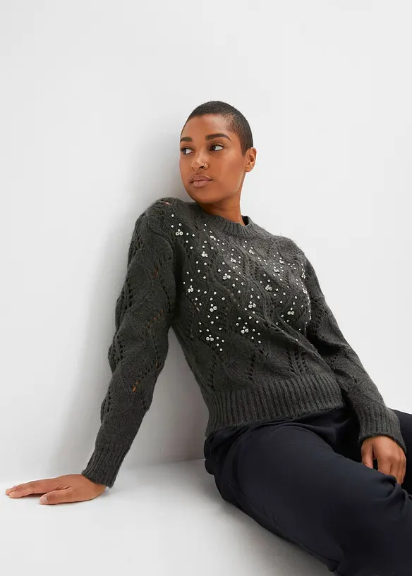 Pull court avec strass, RAINBOW