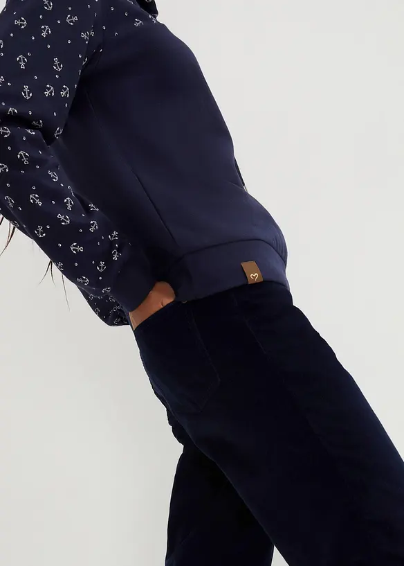 Kapuzensweatshirt mit Reißverschluss aus reiner Baumwolle, bonprix