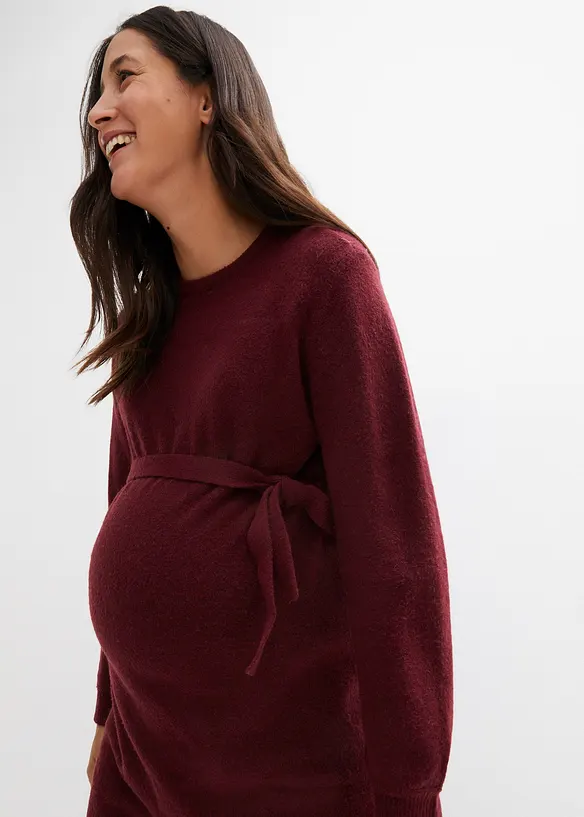Umstandskleid aus flauschigem Strick, bonprix