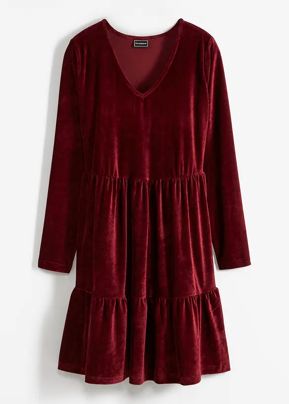 Robe courte en velours extensible, bonprix