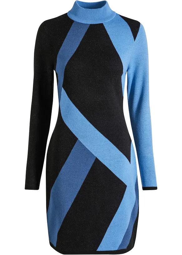Robe en maille jacquard à rayures modernes, bonprix