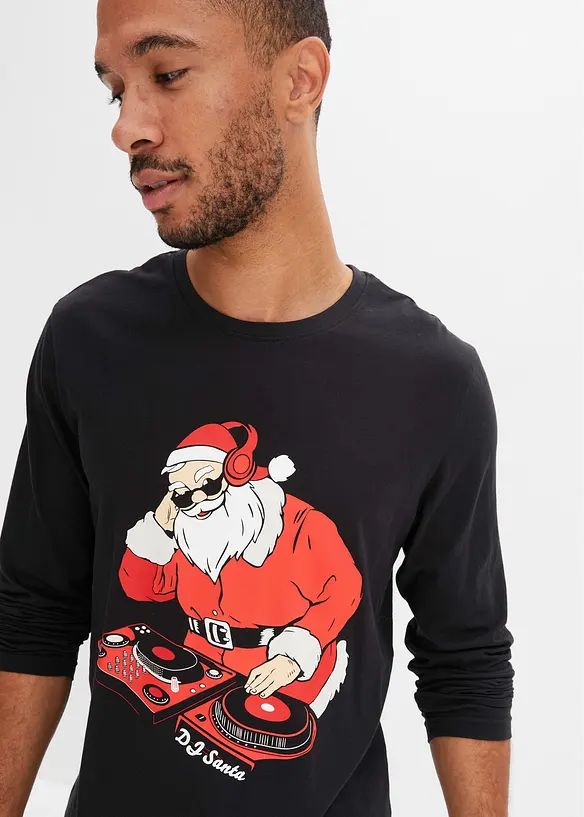 T-shirt manches longues avec motif de Noël, bonprix