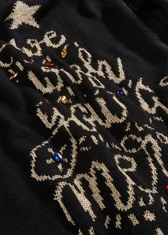 Strickkleid mit Weihnachtsmotiv, bonprix