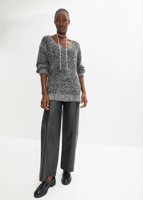 Oversized Longpullover mit Lurex, bonprix