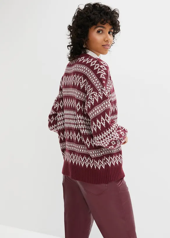 Norweger Strickjacke mit Kn&ouml;pfen, bpc bonprix collection