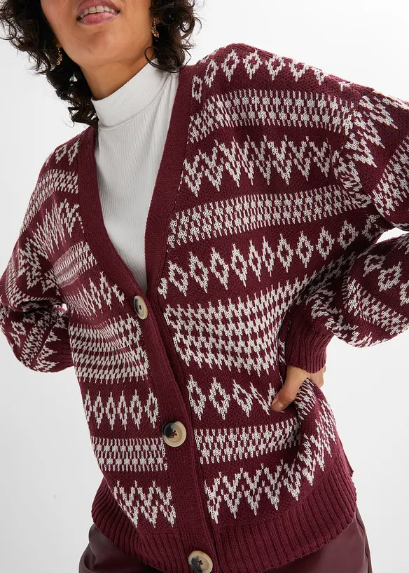 Norweger Strickjacke mit Kn&ouml;pfen, bpc bonprix collection
