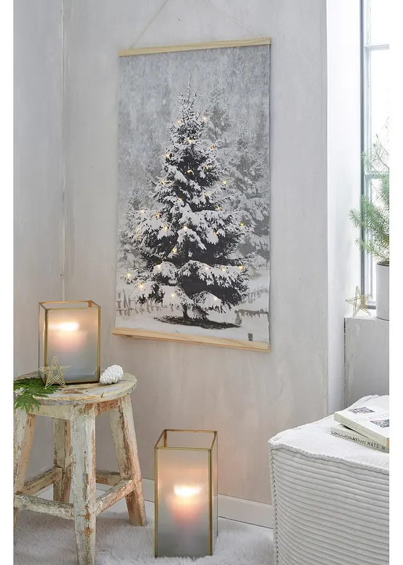 LED-Leinwandbild mit Tannenbaum-Design, bonprix
