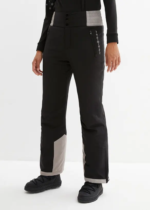 Ski Thermo-Funktionshose mit High Waist Bequembund, wasserdicht, bonprix