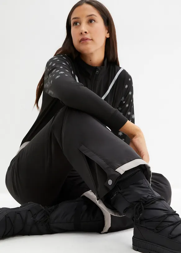 Ski Thermo-Funktionshose mit High Waist Bequembund, wasserdicht, bonprix
