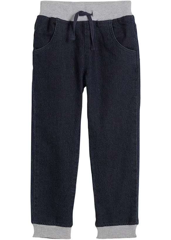 Pantalon thermique, taille mi-haute, avec doublure en jersey, bonprix