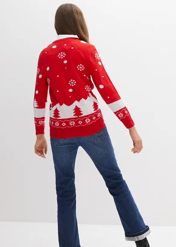 Feinstrickpullover mit Weihnachtsmotiv, bonprix