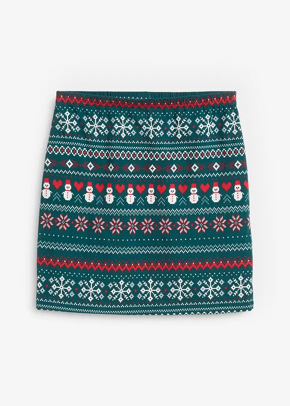 Minirock  mit Norwegermuster aus Baumwoll-Elasthan-Mix, bonprix