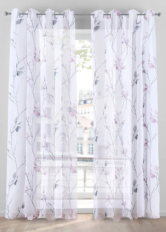 Gardine aus leichtem Voile (1er Pack), bonprix