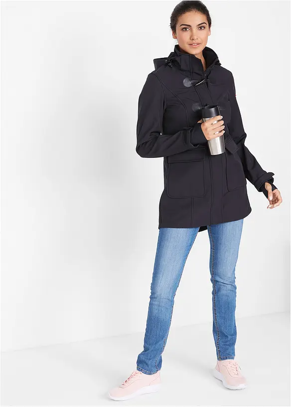 wasserabweisende Duffle-Jacke aus Softshell, bonprix