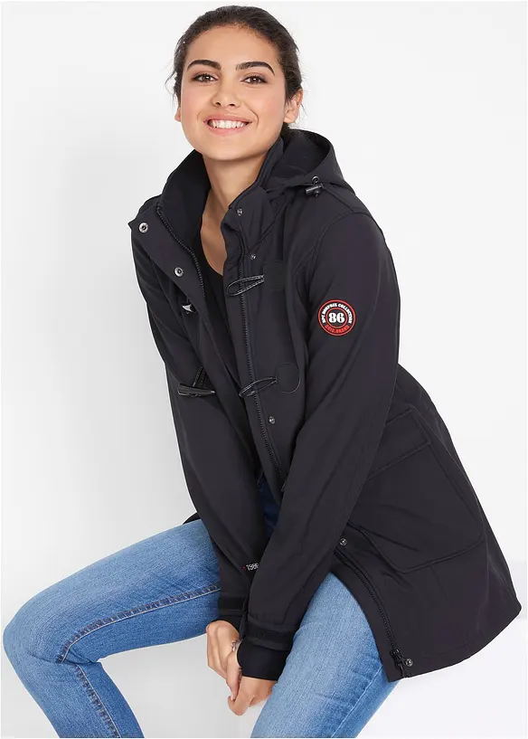 wasserabweisende Duffle-Jacke aus Softshell, bonprix
