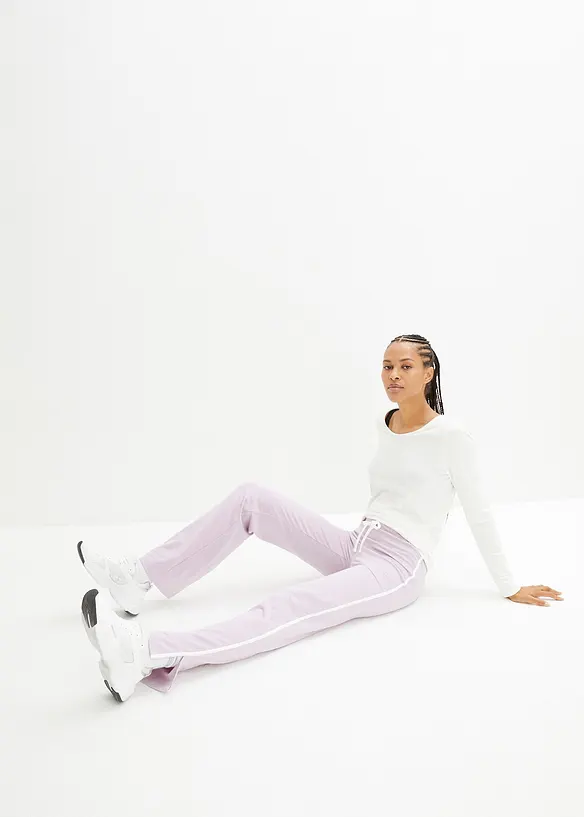 Lot de 2 pantalons en jersey coton extensible, bonprix