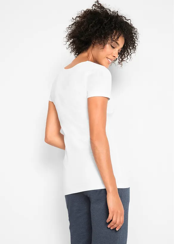 Longshirt mit Schriftzug (2er Pack), bonprix