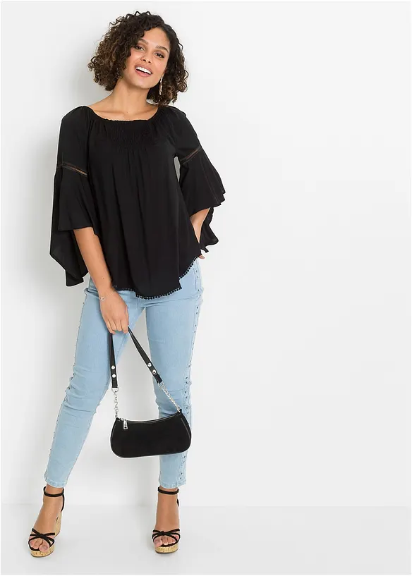 Blouse ample 100% viscose, bonprix