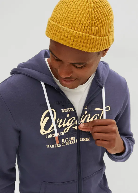 Innen weich angeraute Kapuzen-Sweatjacke, bonprix
