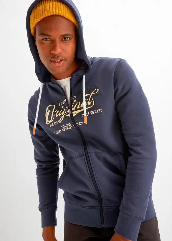 Innen weich angeraute Kapuzen-Sweatjacke, bonprix