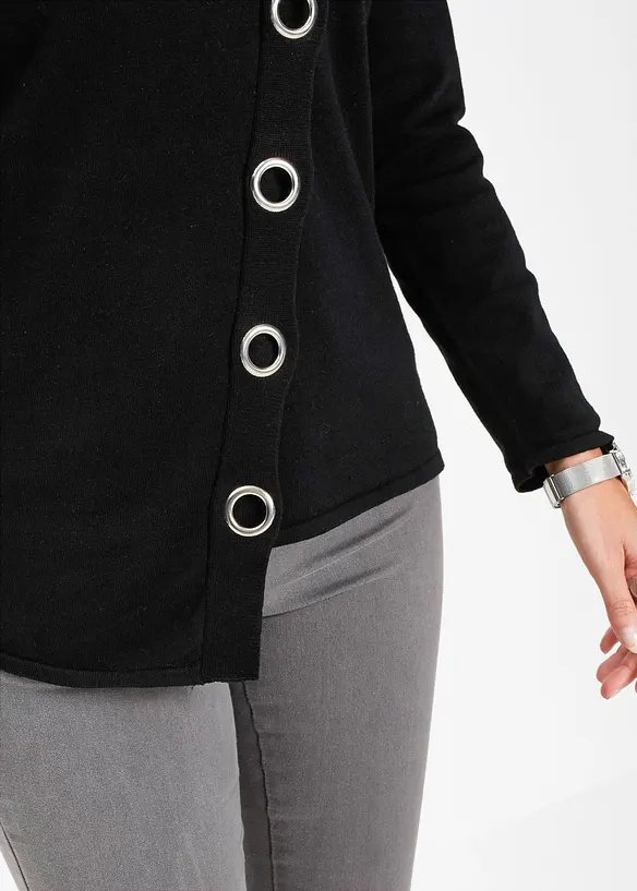 Feinstrickpullover mit Nietendetails, bonprix