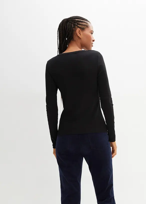 Langarmshirt aus reiner Bio-Baumwolle, bonprix
