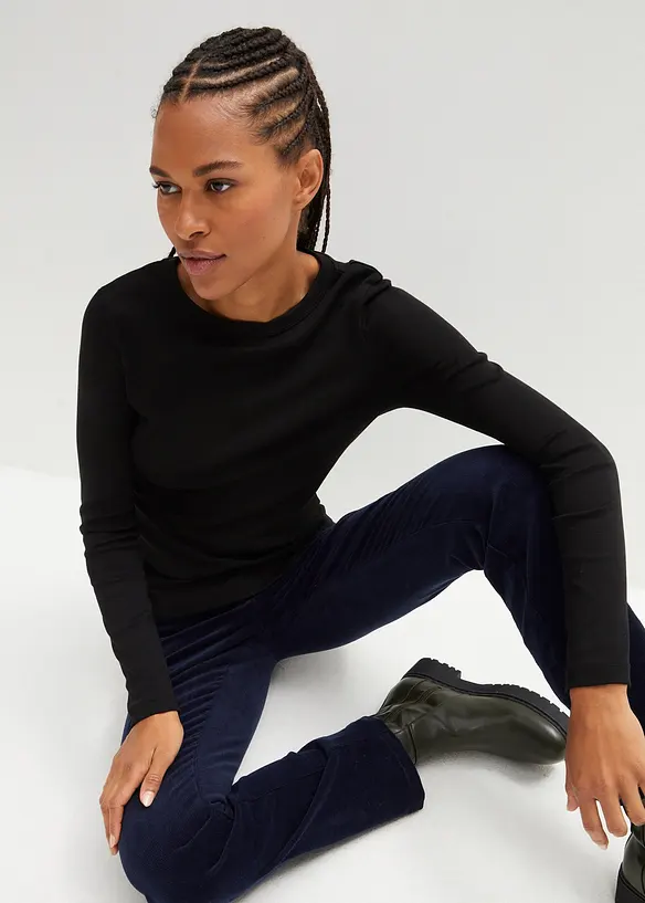 Langarmshirt aus reiner Bio-Baumwolle, bonprix