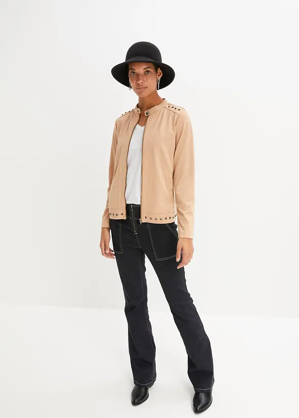 Veste sweat à rivets, bonprix
