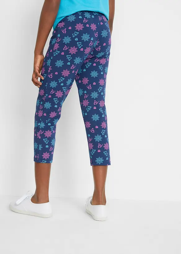 Lot de 2 leggings 3/4 en coton extensible, bonprix