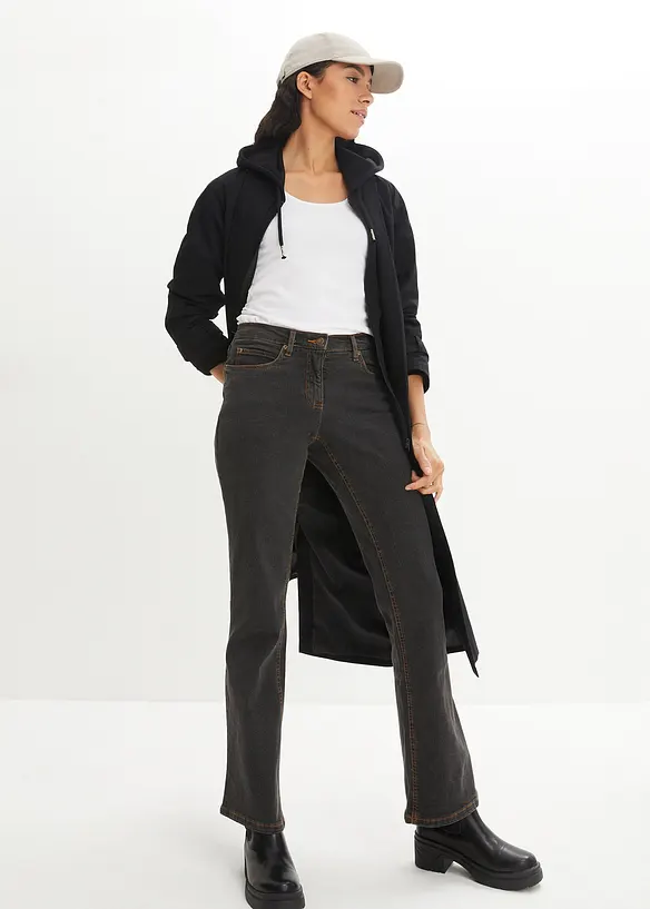Jean bootcut taille haute, extensible, bonprix