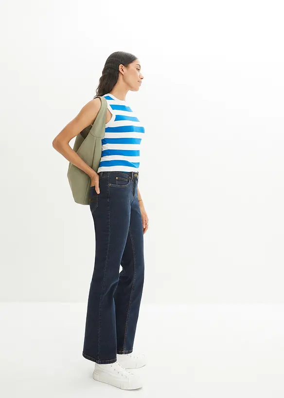 Jean bootcut taille haute, extensible, bonprix