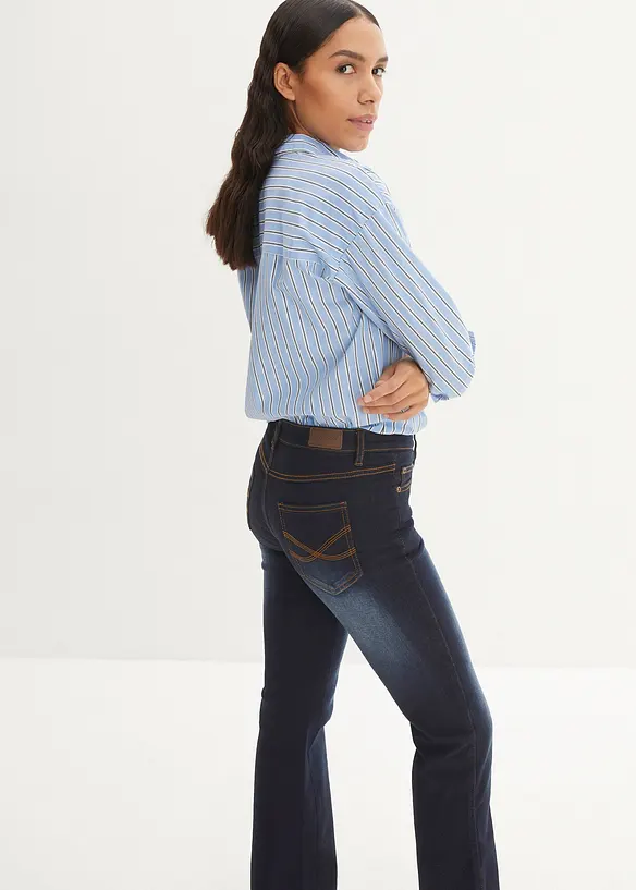 Jean bootcut taille mi-haute, sculptant, bonprix