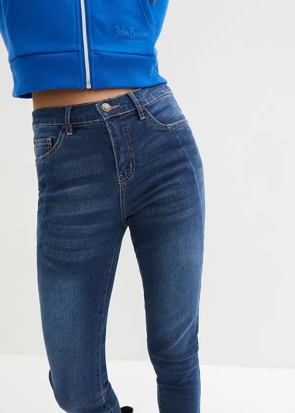Jean ultra-doux slim, 7/8, bonprix