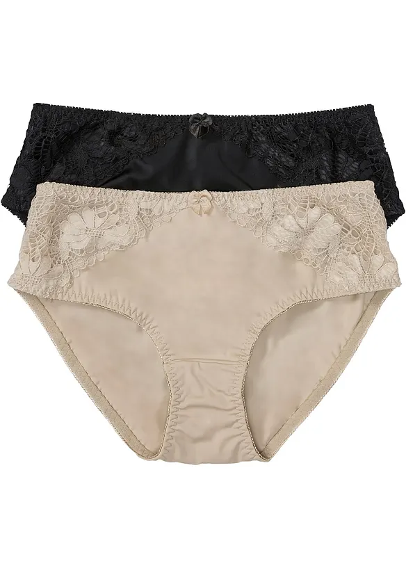Maxislip mit Spitze (2er Pack), bonprix