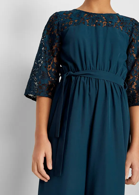 Jumpsuit mit Spitze, bonprix