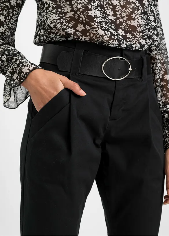 Pantalon à pinces en coton, bonprix