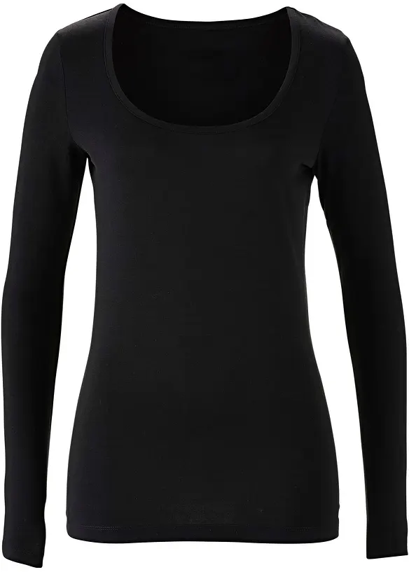 T-shirt manches longues près du corps, bonprix