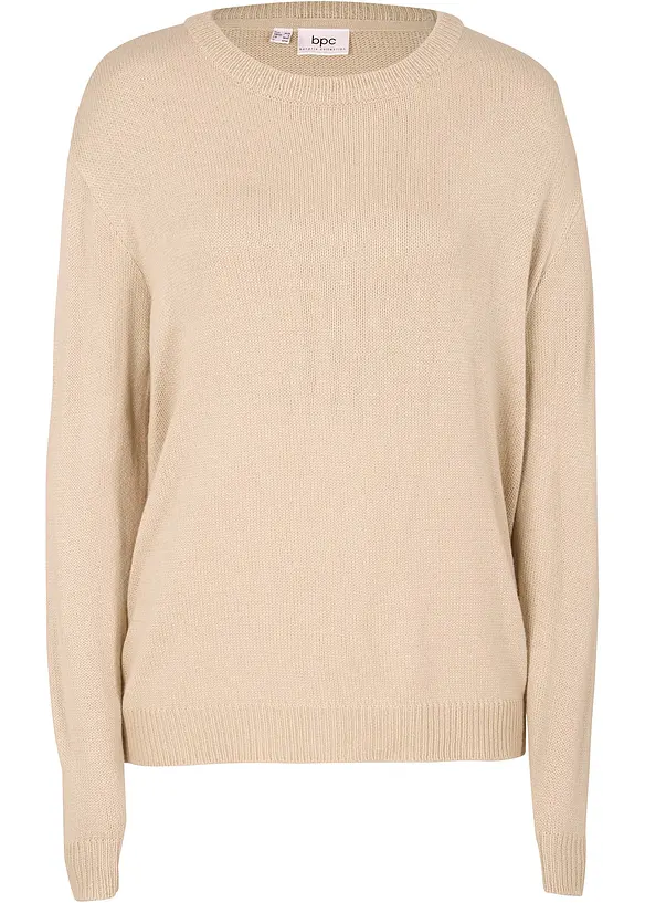 Strick-Pullover mit Rundhals-Ausschnitt, bonprix