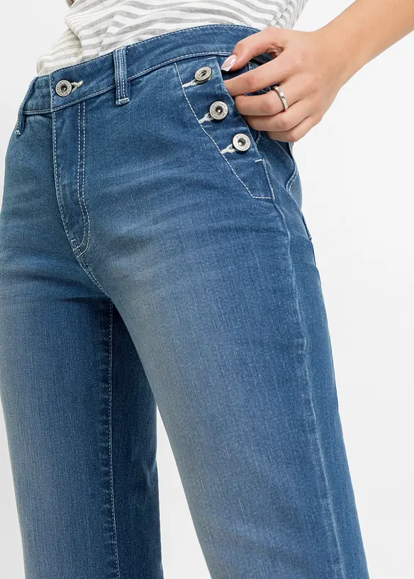 Jean bootcut, taille mi-haute, bonprix