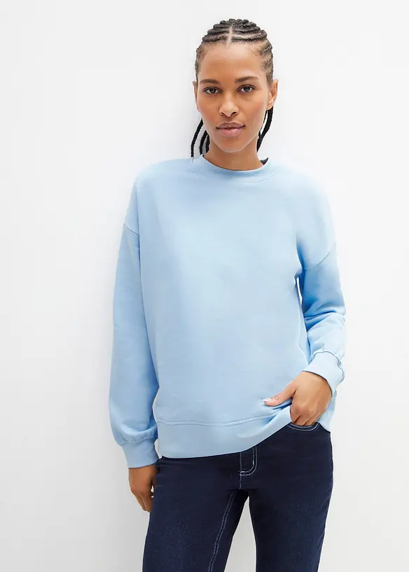 Oversize-Sweatshirt aus reiner Baumwolle, bonprix