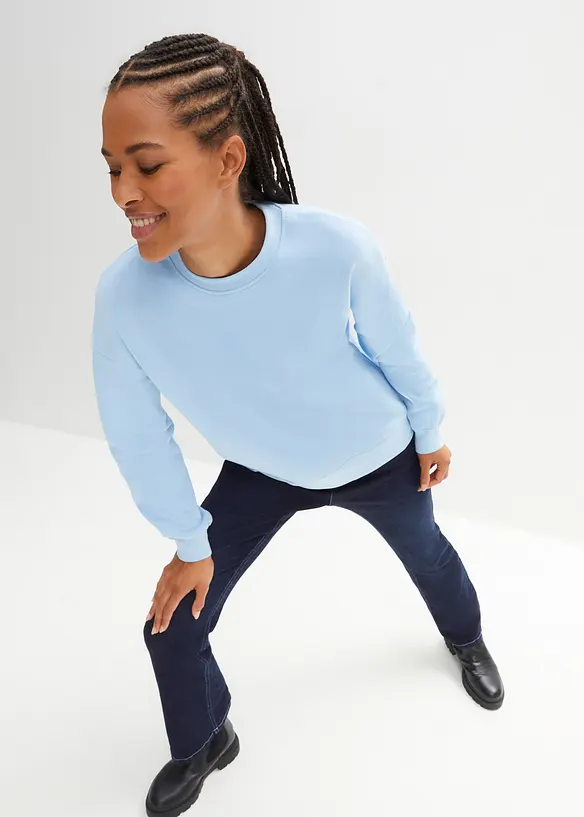 Oversize-Sweatshirt aus reiner Baumwolle, bonprix