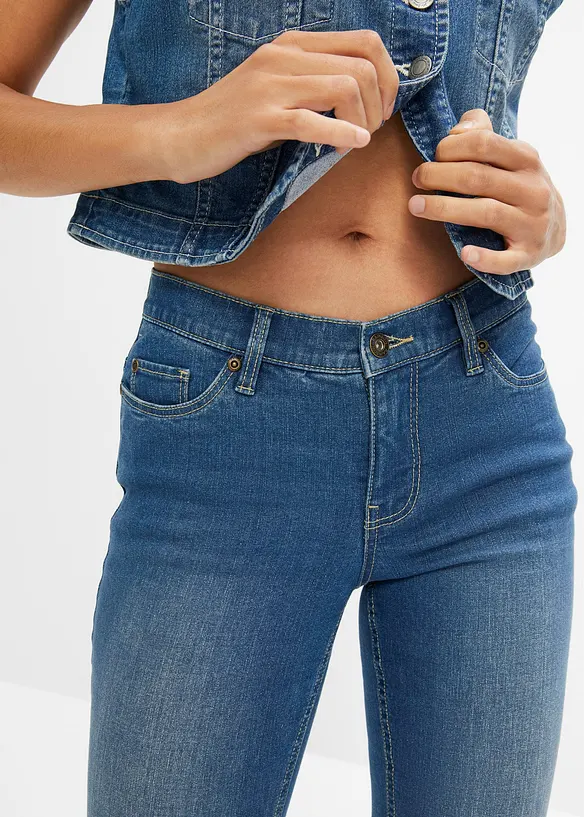 Jean skinny taille mi-haute, extensible, bonprix