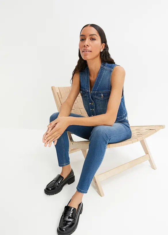 Jean skinny taille mi-haute, extensible, bonprix