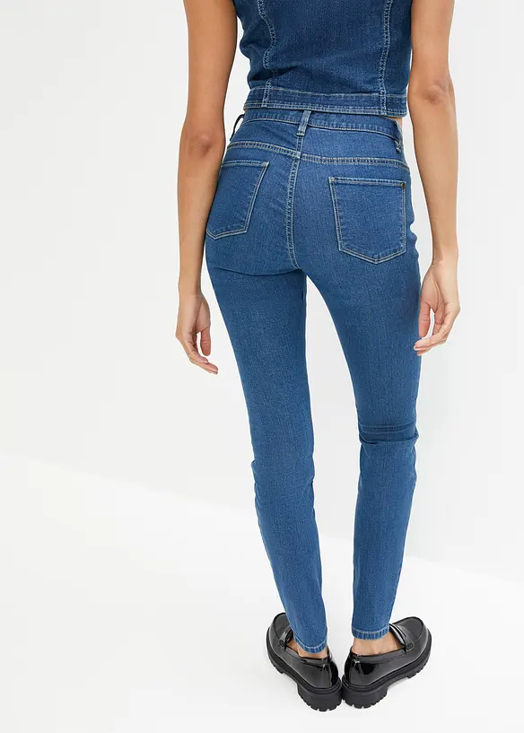 Jean skinny taille mi-haute, extensible, bonprix