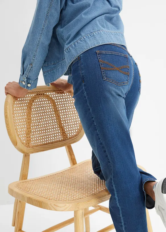 Jean Mom taille haute, extensible, bonprix