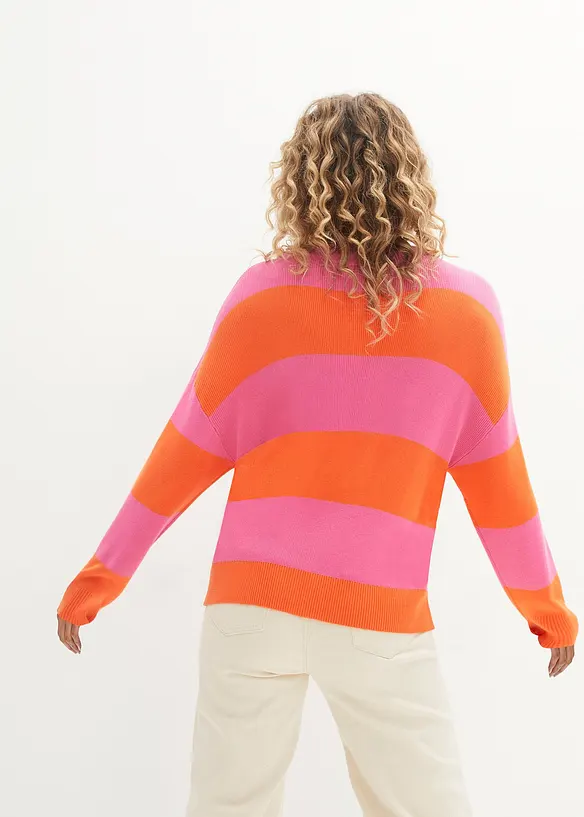 Feinstrickpullover mit Blockstreifen, bonprix