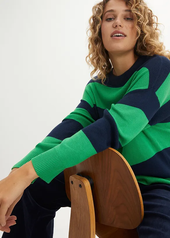 Feinstrickpullover mit Blockstreifen, bonprix