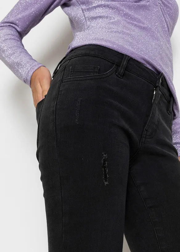 Jean skinny taille mi-haute, extensible, bonprix