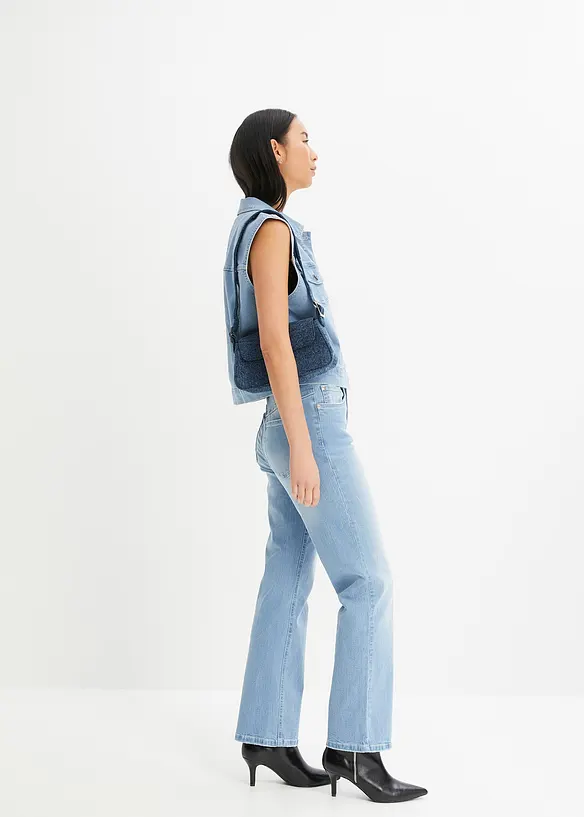 Jean droit taille haute, extensible, bonprix